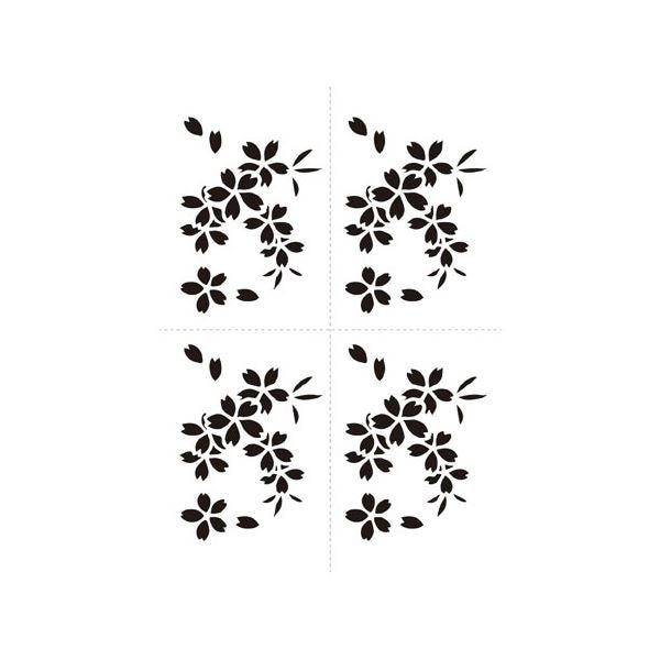 （まとめ）はるステンシル サクラ[x5セット]