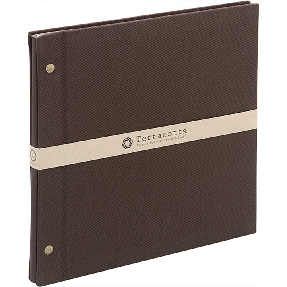 （まとめ買い）テラコッタ 外ビス式アルバム デミ プラコート台紙（クラフト） ブラウン TER-DF-140-BR [x3]