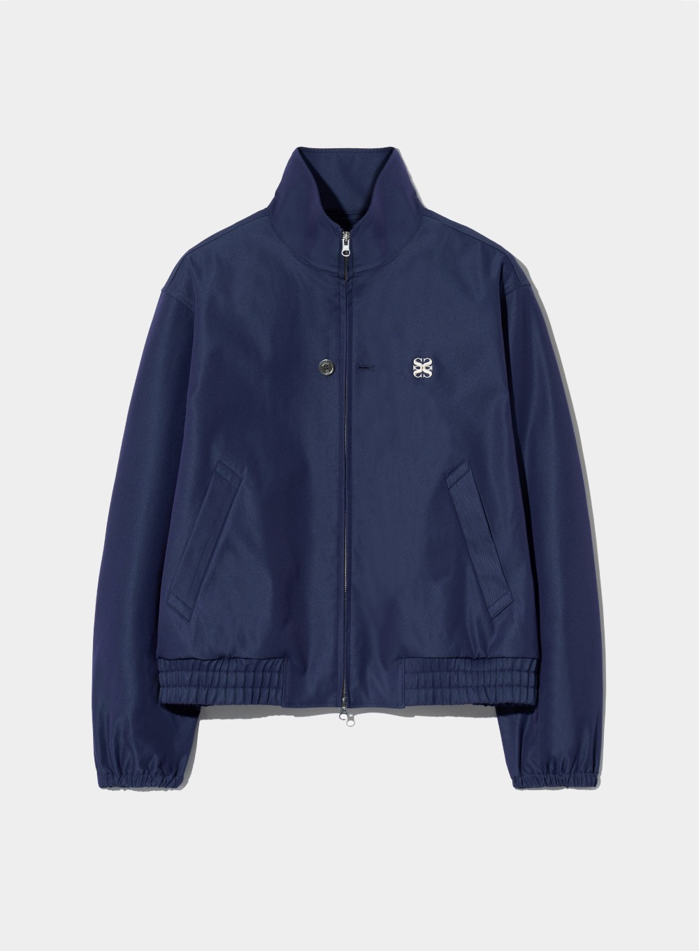 【SATUR】 LECCE TWO TONE ZIP UP JACKET : GLITTER RETRO BLUEジャンパー・ブルゾン