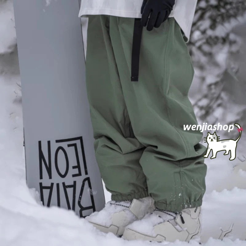 スノーボードウェア 2025 単品ボトムス メンズ レディース パンツ ズボン 無地 ゆったり ウィンタースポーツ 韓国風 防水 防寒 スノーウェア スキーウェア スノボウェア