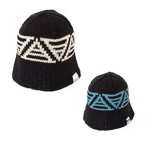 ビーニー Qoo10 NICK&NICOLE MIXED JAQUARD ロゴ ニット