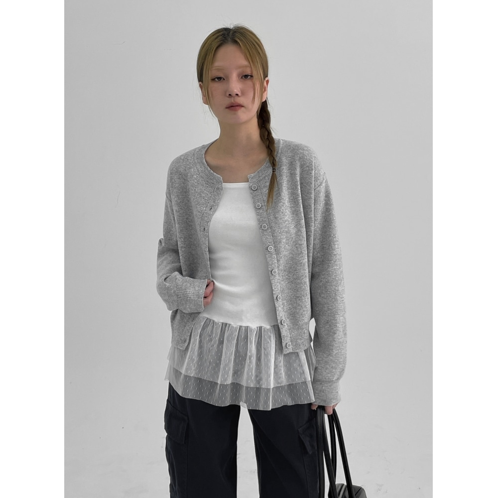 ブラックアップ [春新品] Kintoms ラウンドニットカーディガン