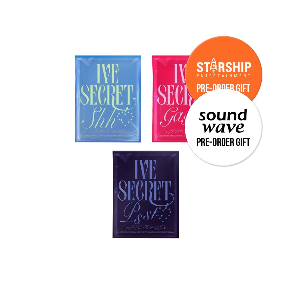 【ONLINE特典選択】 IVE - IVE SECRET / アルバム3種セット / Shh / Gasp / Psst / PHOTOBOOK VER