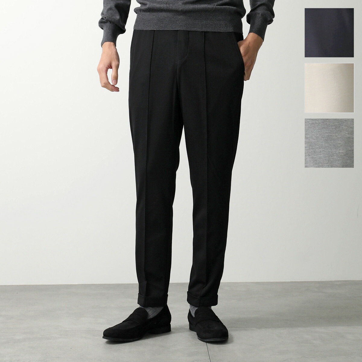 BERWICH ベルウィッチ スラックスパンツ H due gt1001x メンズ ストレッチパンツ ジャージ レーヨン カラー4色