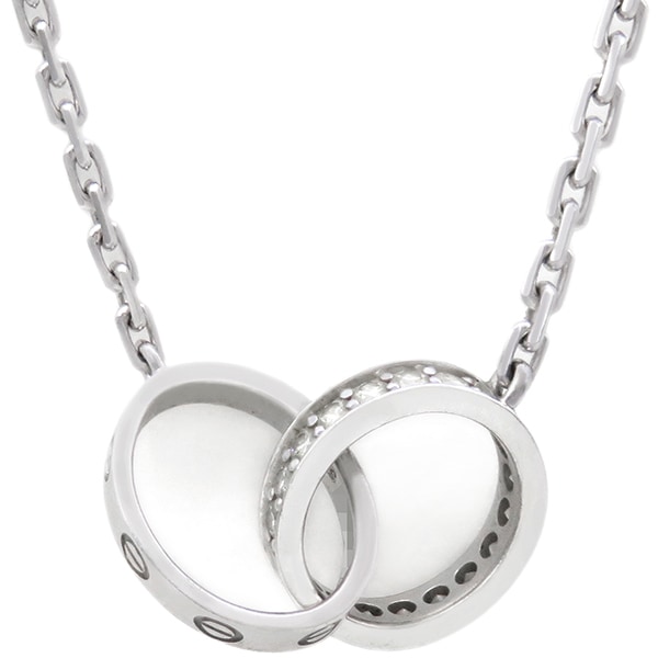 カルティエ Cartier ネックレス ベビーラブ ダイヤ K18WG ダイヤモンド ホワイトゴールド 18金 750WG B7013700【中古】