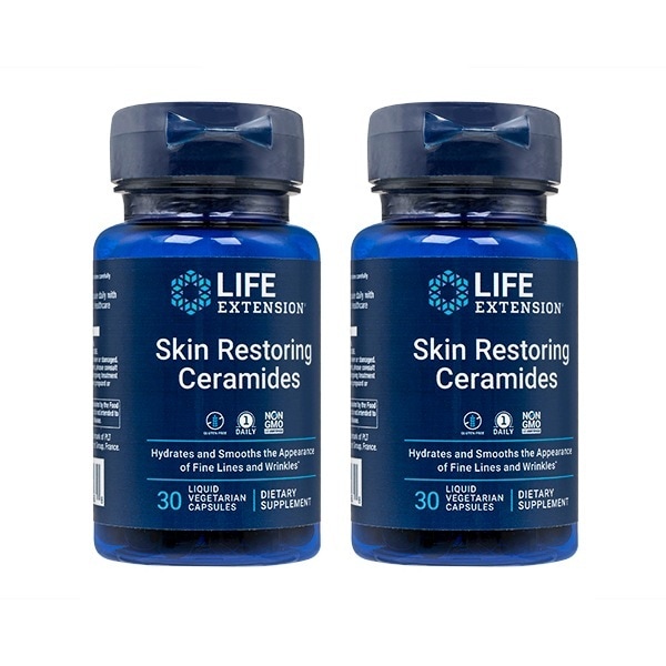 スキンリストアリングセラミド　30錠　2本　ライフエクステンション社　Life Extension　国際郵便発送　日時指定不可