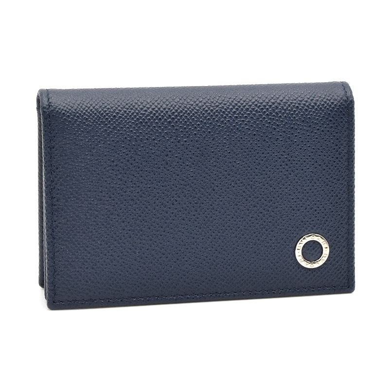 BVLGARI 280299 ブルガリ ブルガリブルガリ マン 名刺入 型押カーフレザー ネイビー/シルバー