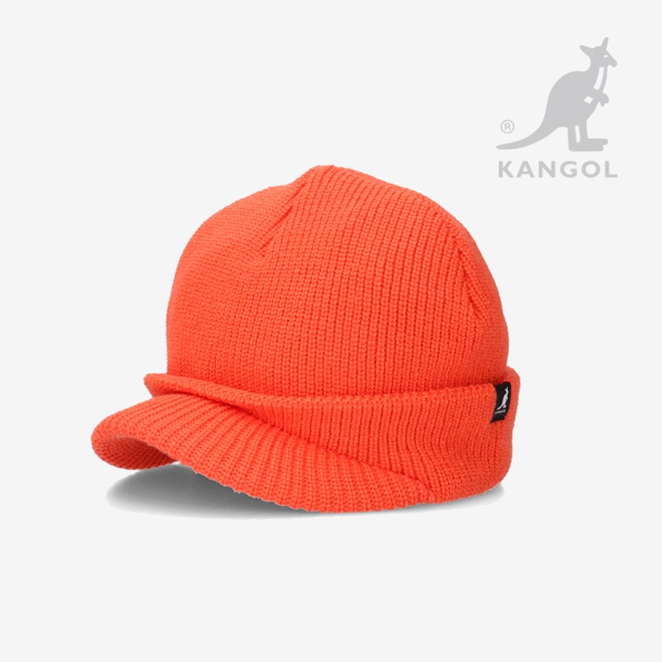 スライスド ピーク ビーニー バイザー ニット キャップ/コーラルフレイム（234069621）