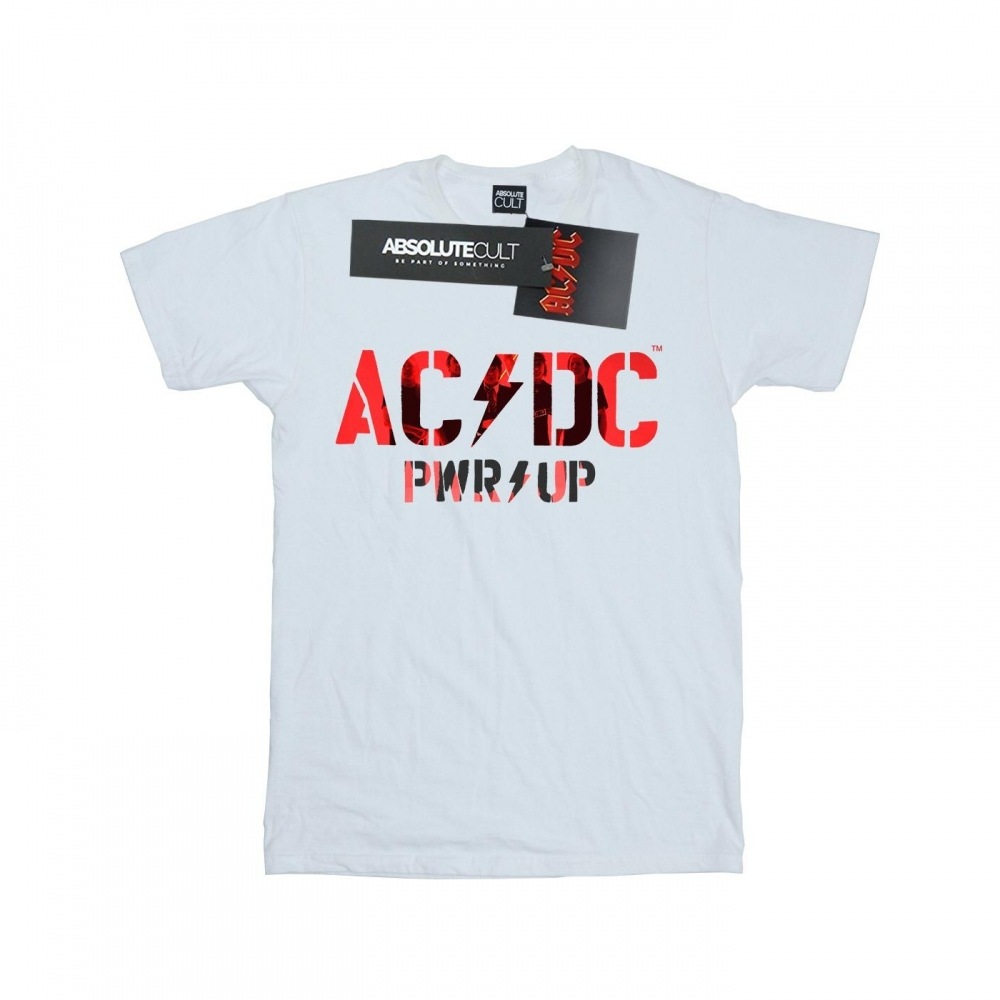 (英国より直送) AC/DC メンズパワーアップ写真ロゴ Tシャツ