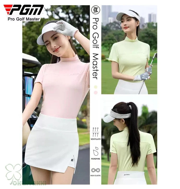ゴルフ 半袖ポロシャツ ゴルフウェア 涼感 通気速幹 ストレッチ シャツ レディース ポロシャツ 春夏新作モデル2504glst01