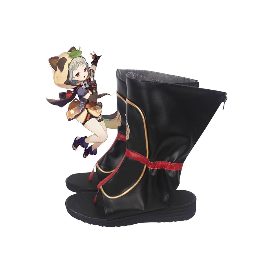 原神忍のタヌキハヤト二次元プロップシューズ