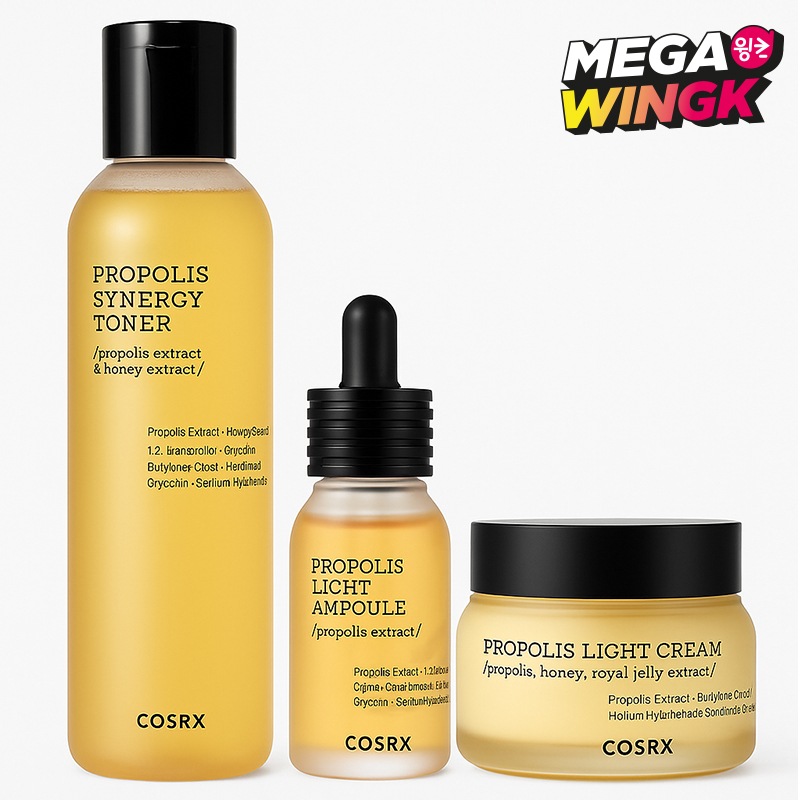 フルフィットプロポリスシナジートナー 280ml + ライトアンプル 30ml + クリーム 65ml セット 保湿ケア 美容液 化粧水 セット 韓国スキンケア