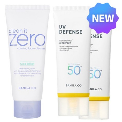 UVディフェンスウォータープルーフサンクリームSPF50+ PA++++ 100ml 2p+クリーンイットゼロカミングフォームクレンザー150mlセット