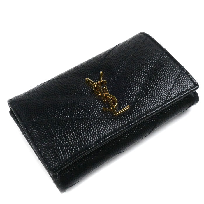 YVES SAINT LAURENT カサンドラ　キーケース　６連キー　ロゴ金具 メンズ YVES SAINT LAURENT カサンドラ キーケース 6連キー ロゴ金具