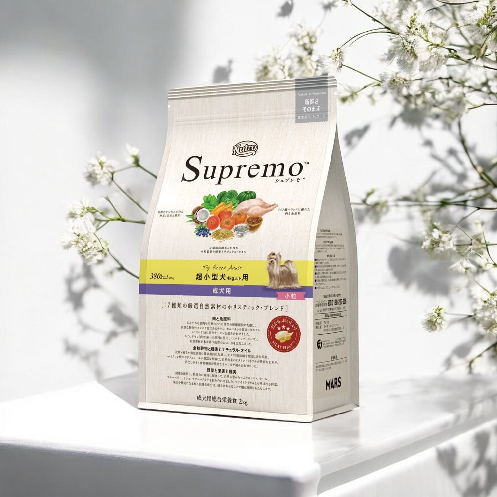 Nutro シュプレモ 超小型犬4kg以下用 成犬用 2kg ドライフード 小粒 総合栄養食 ドッグフード 犬 厳選自然素材 香料・着色料 無添加 消化に良い ニュートロ