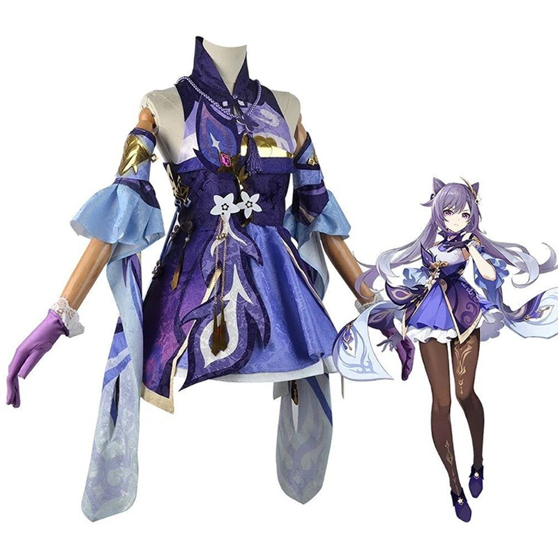 元神cos衣装ガラス月七星刻晴c服アニメセットコスプレ表演出服cos