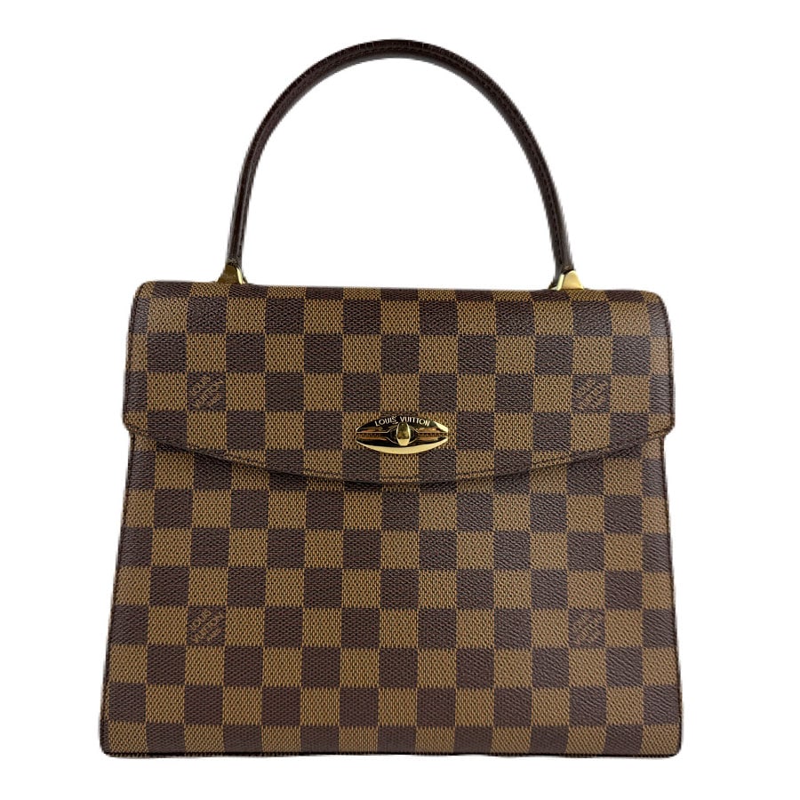 ルイ ヴィトン LOUIS VUITTON ハンドバッグ ダミエ マルゼルブ ダミエキャンバス ブラウン ゴールド レディース N51379 z7934