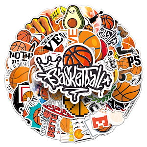 バスケットボールの50枚のスポーツスーツケースのシールのアイデア防水旅行ケースノートパソコンのシールを飾ります