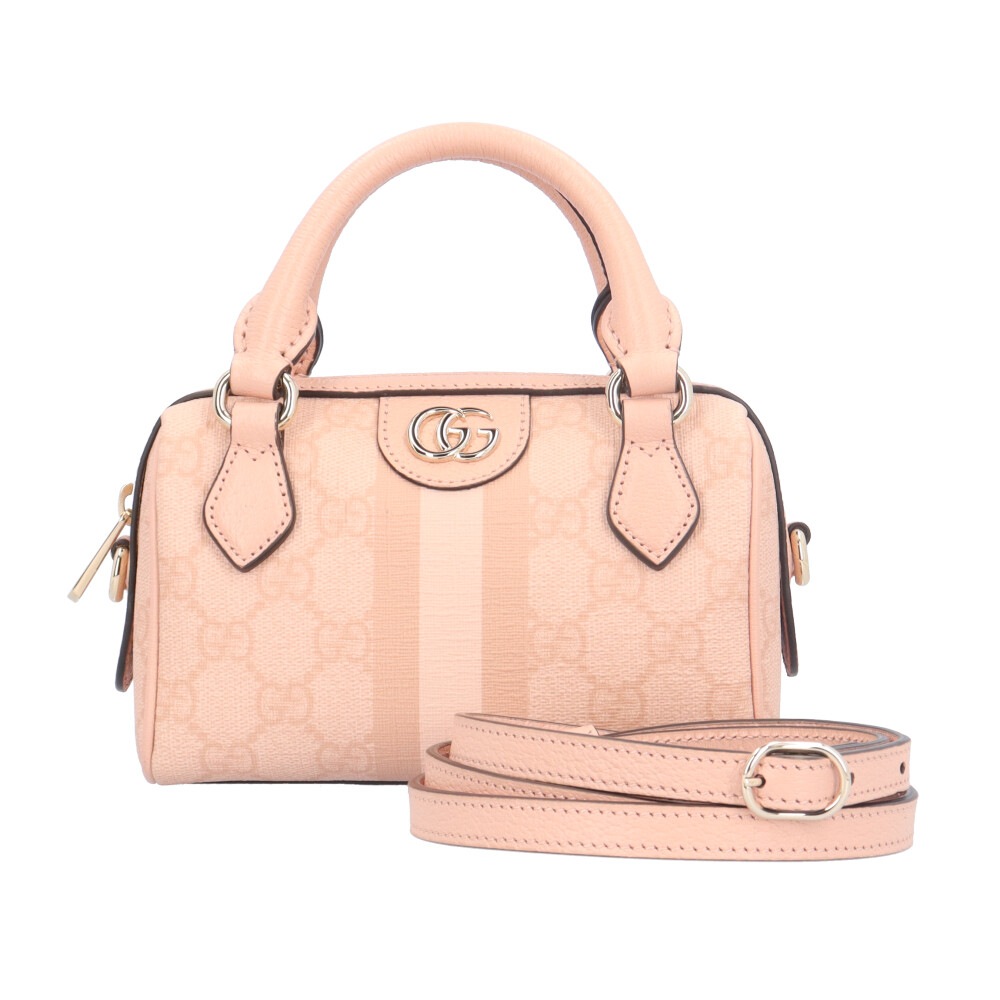 グッチ スーパーミニバッグ オフィディア ショルダーバッグ GGスプリームキャンバス 781490 ピンク GUCCI 中古 美品