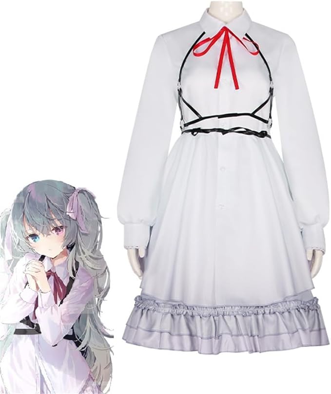 初音ミク 白ミク プロセカ 25 時ナイトコードで コスプレ衣装 メイド服 コスチューム 変装