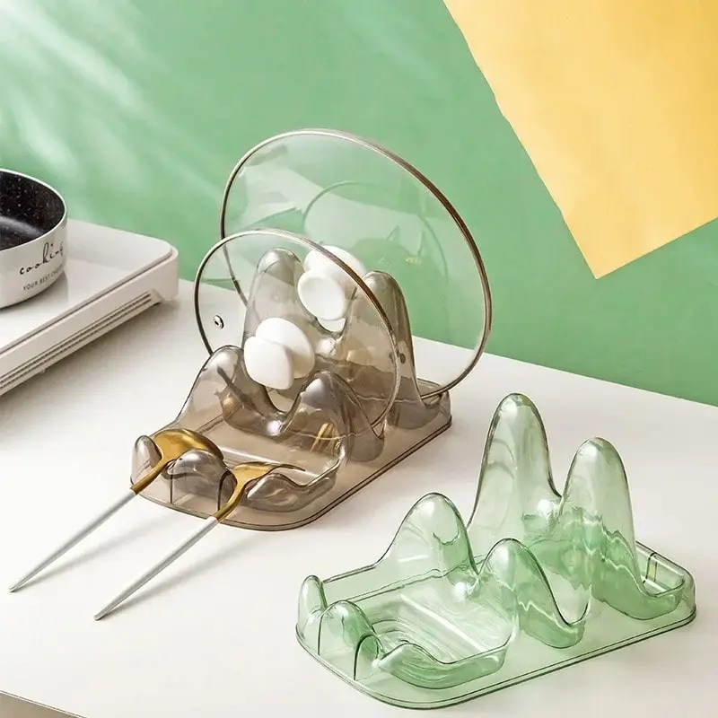 鍋蓋用の洗える排水ラックライト高級カウンタートップホルダー家庭用キッチン収納用品1個