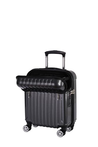 [アクタス] スーツケース ジッパー トップオープン トップス 機内持ち込み可 24L 45 cm 2.6kg ブラックカーボンバッグインバッグ