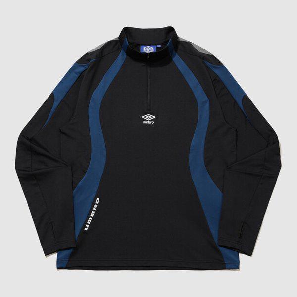 PTR フットボール トレーニング ハーフジップアップ BLACK UR121SFS39 BLK0