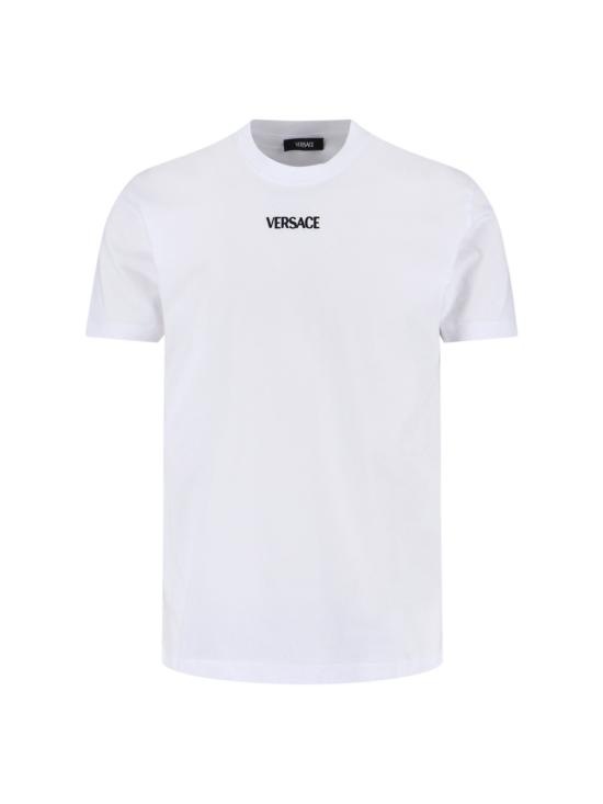 VERSACE Men T-Shirts 1013944 1A16455 1W000 White