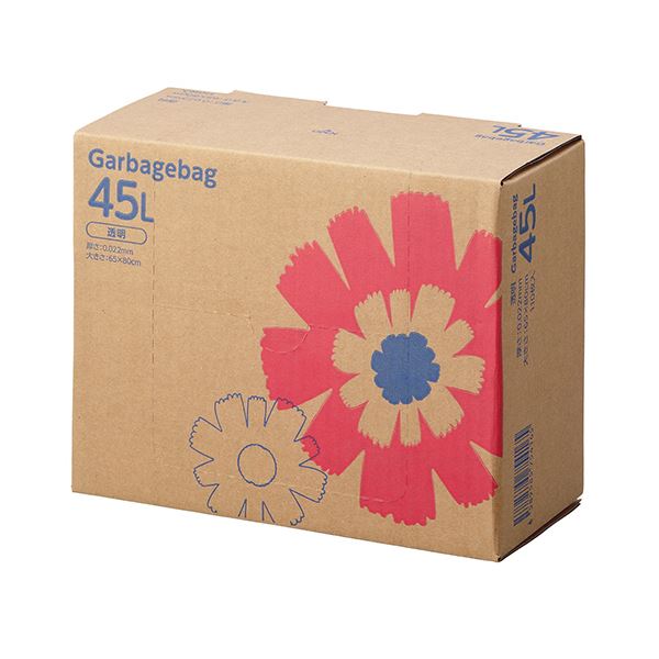 TANOSEE ゴミ袋 コンパクト 透明45L BOXタイプ 1セット(660枚:110枚×6箱)