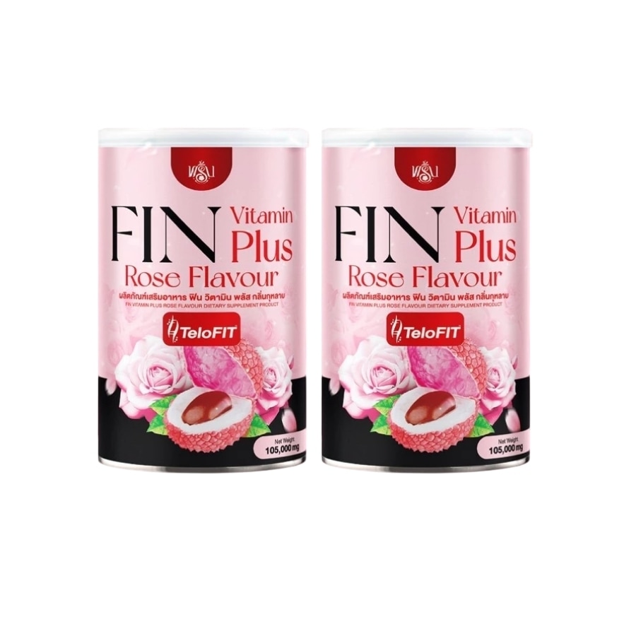 FIN Vitamin Plus Rose Flavour Net Weight 105g.x 2 Bottles