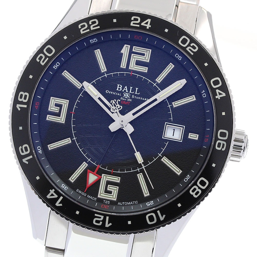 ボールウォッチ BALLWATCH GM3090C エンジニアマスターII パイロット GMT 自動巻き メンズ 良品 箱・保証書付き_839760【中古】