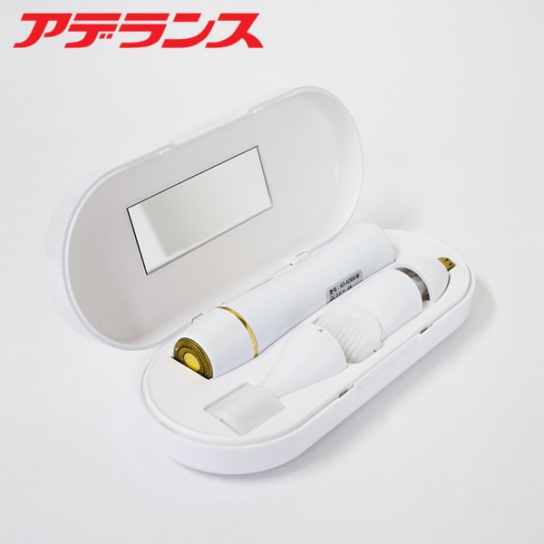 アデランス ビューステージ オールインワンシェーバー 専用ケース付 (送料無料) 眉 鼻毛 Vライン ワキ 脇 産毛 えり足 顔 除毛 ムダ毛 セルフケア ビキニライン コードレス 電池不要