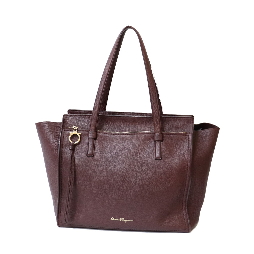 サルヴァトーレフェラガモ Salvatore Ferragamo ショルダーバッグ ショルダーバッグ レザー パープル レディース 中古