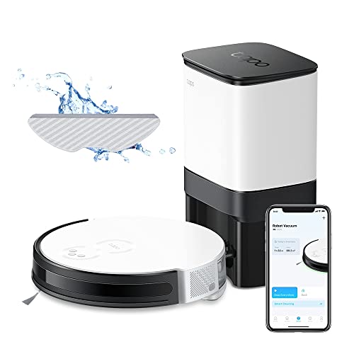 TP-Link ロボット掃除機 wifi 対応 Tapo アプリ 対応 水拭き 2000PA 対応 マッピング 自動ゴミ収集機 メーカー保証１年 Tapo RV10 Plus ホワイトロボット掃除機