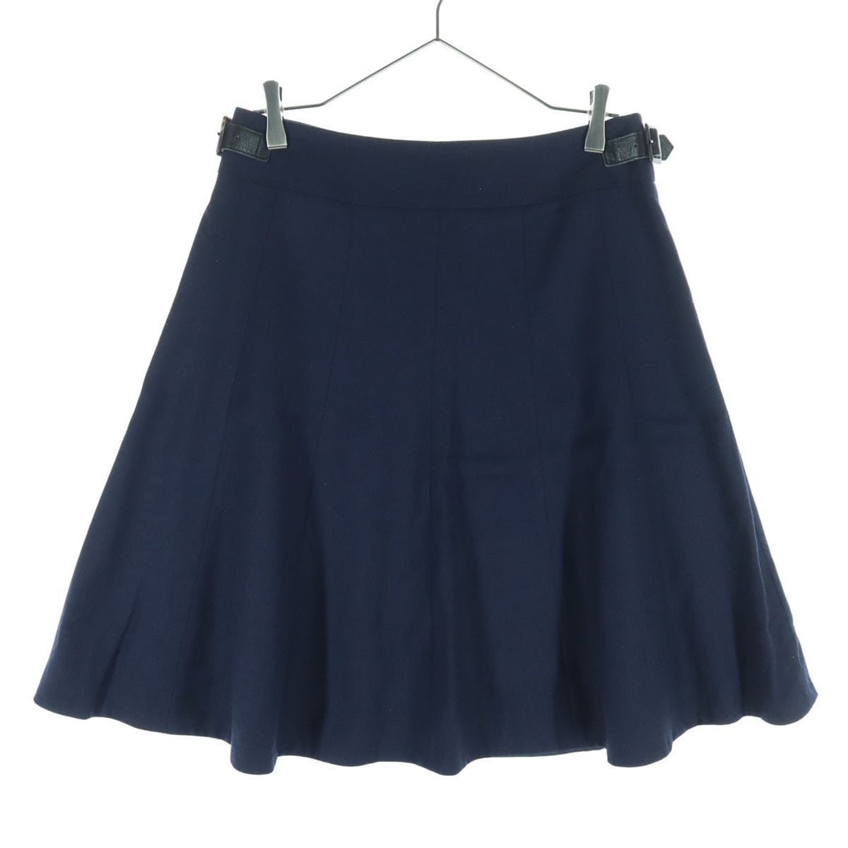OLD ENGLAND オールドイングランド 日本製 ミディ丈 フレアスカート 38 ネイビー レディース 古着