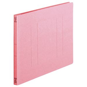 （まとめ） TANOSEE フラットファイル（スタンダードカラー） A4ヨコ 150枚収容 背幅18mm ピンク 1パック（10冊） (×5セット)