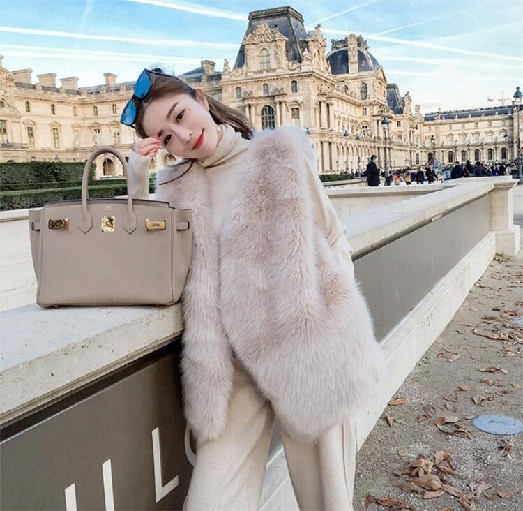 秋新入荷 ファー コート ミンク ファー ジャケット フェイクファーボリュームコー