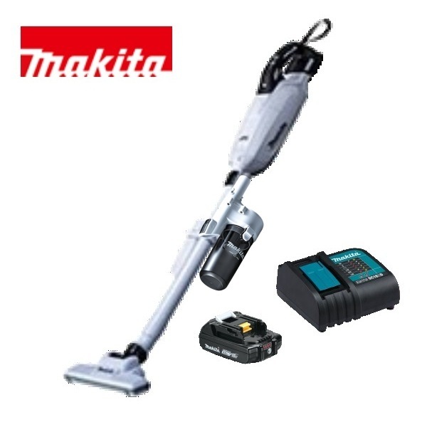 当店だけ！バッテリー充電器も1年保証! マキタ コードレス掃除機 18V 紙パック式 白 CL285FDZW+ ショートサイクロン + 軽量バッテリー + 静音充電器 充電式 クリーナー スイッチ