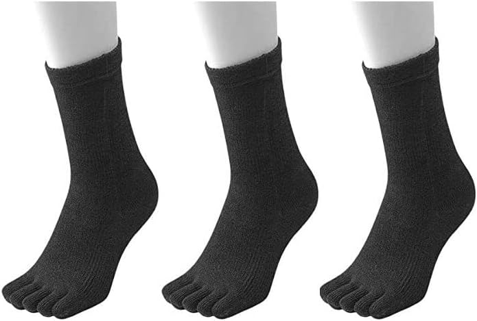 3足セット 5本指 ゆびのばソックス ゆびのばレギュラー ブラック 男性用 25.5ｃｍ-28.0ｃｍ HSREGR-BLK