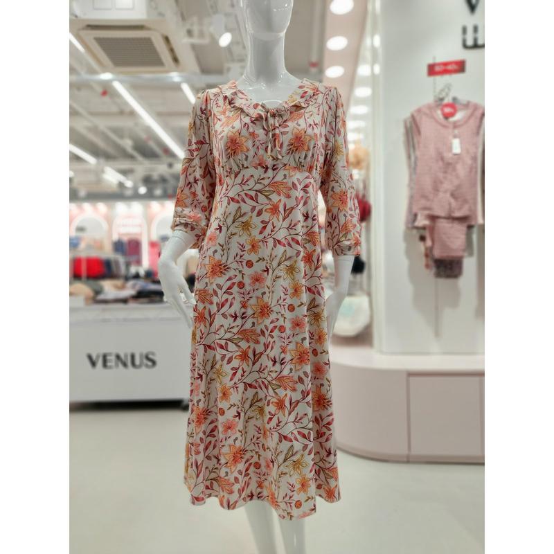 [釜山店] []ポリ起毛デジタル花柄カップドレス(VGN7085 )