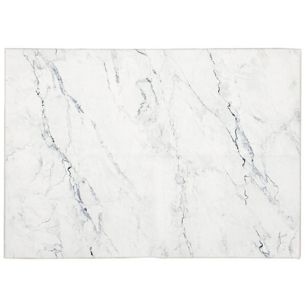 270608000 大理石柄のソフトフランネルラグ 130190 ホワイト メーカー直送