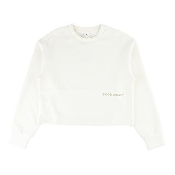 ルーズフィット ウーマンズ クッション地 セミ クロップ スウェットシャツ QQ122LFS11 IVY_P415027633