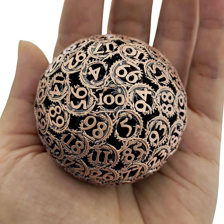 100面ダイス サイコロ 百面ダイス 手品 テーブルゲーム ボードゲーム パーティー用品(古紅铜)