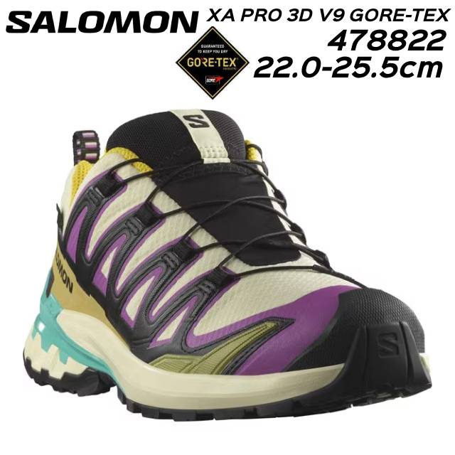 サロモン 478822 XA PRO 3D V9 GORE-TEX W 女性用トレイルランニングシューズ 靴