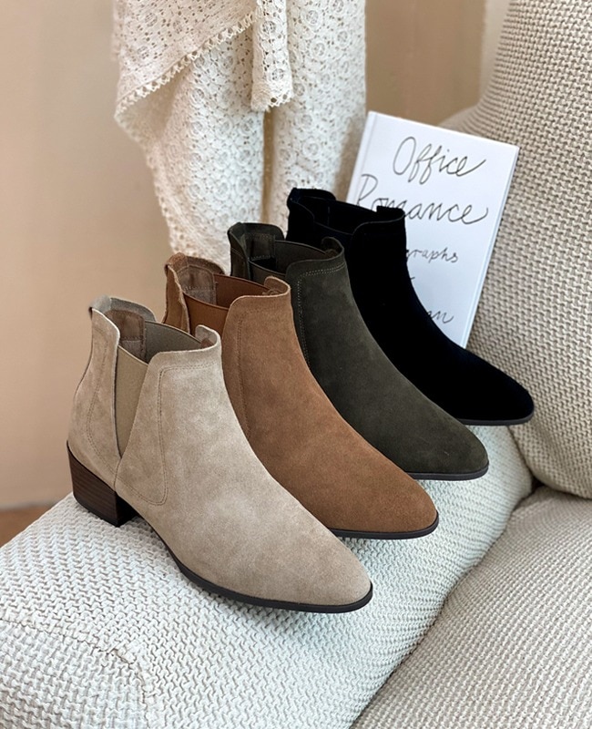 [MILOVANY] エンバーレザーチェルシーブーツ4.5cm 6,755円