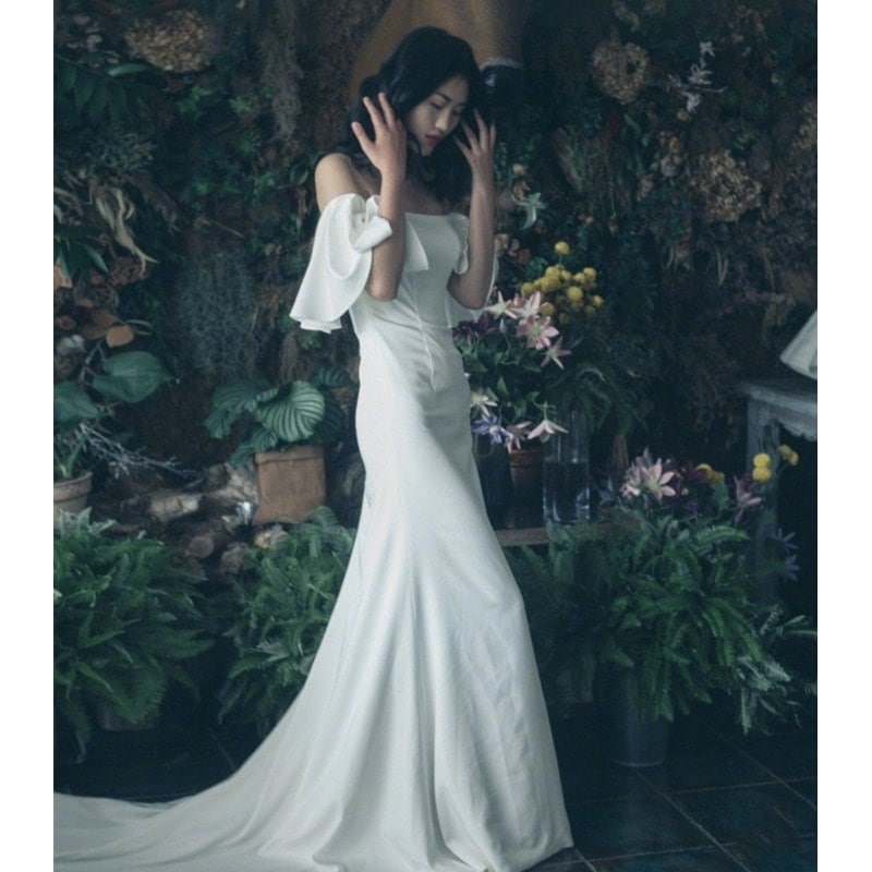 パーティードレス2024大人気 新作 高級感 気質 ワンピース 花嫁ロングドレス 結婚式ワンピース 結婚式 ドレス ウェディングドレス 白 ロングドレス 韓国ファッション43