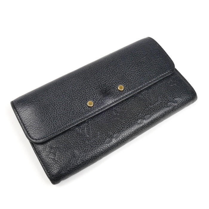 LOUIS VUITTON ルイ・ヴィトン ポルトフォイユ ポンヌフ 長財布 モノグラム アンプラント ブラック M61833 CA2146 レディース 中古