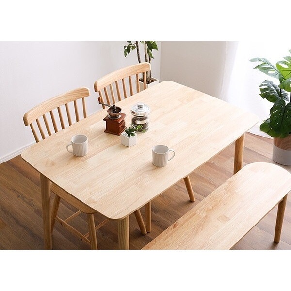 ホームテイスト SDS-4 ダイニング4点セット 120cm幅 ナチュラル メーカー直送