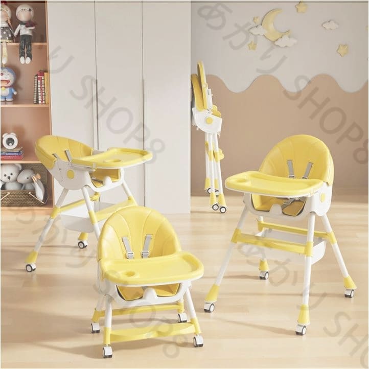 新品掲載！ベビーチェア ハイチェア ローチェア ハイローチェア 折りたたみ 二段テーブル付き 五点式安全ベルト 離乳食 お食事椅子 テーブルチェア 赤ちゃん用 キッズチェア 子供イス 多機能 高さ調節