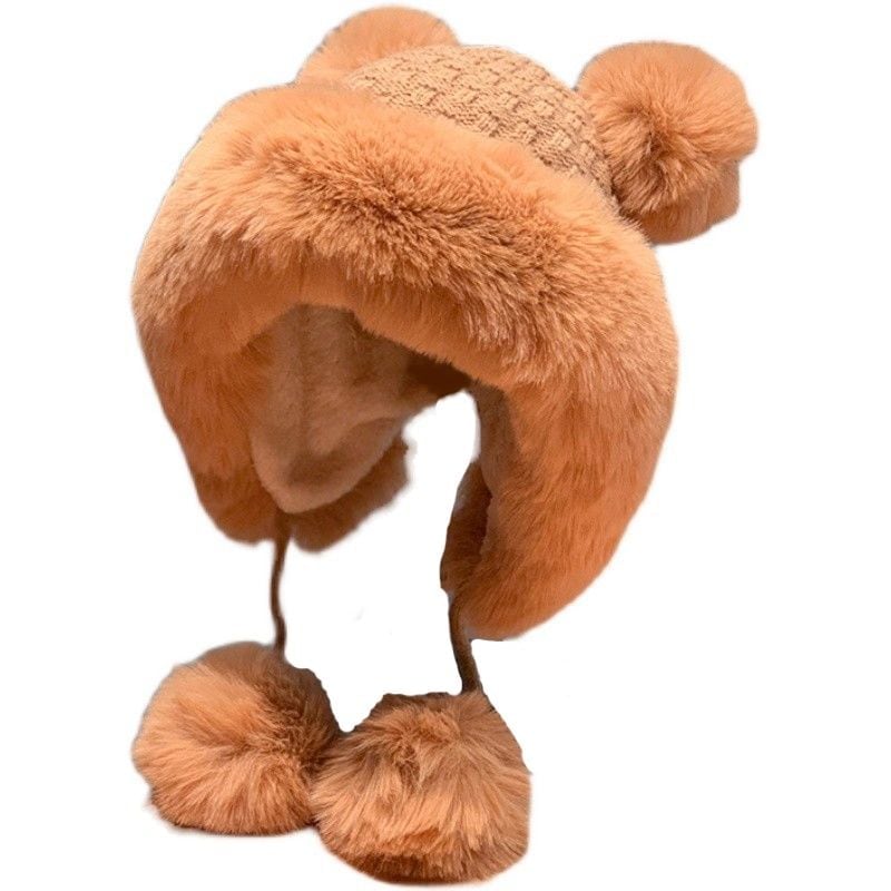 かわいい帽子の耳保護帽子保温帽子を厚くしてモコモコしてかわいい帽子かわいい女の子は持つ価値がある